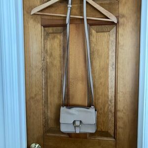 J. Crew Cream Crossbody Bag with Buckle
